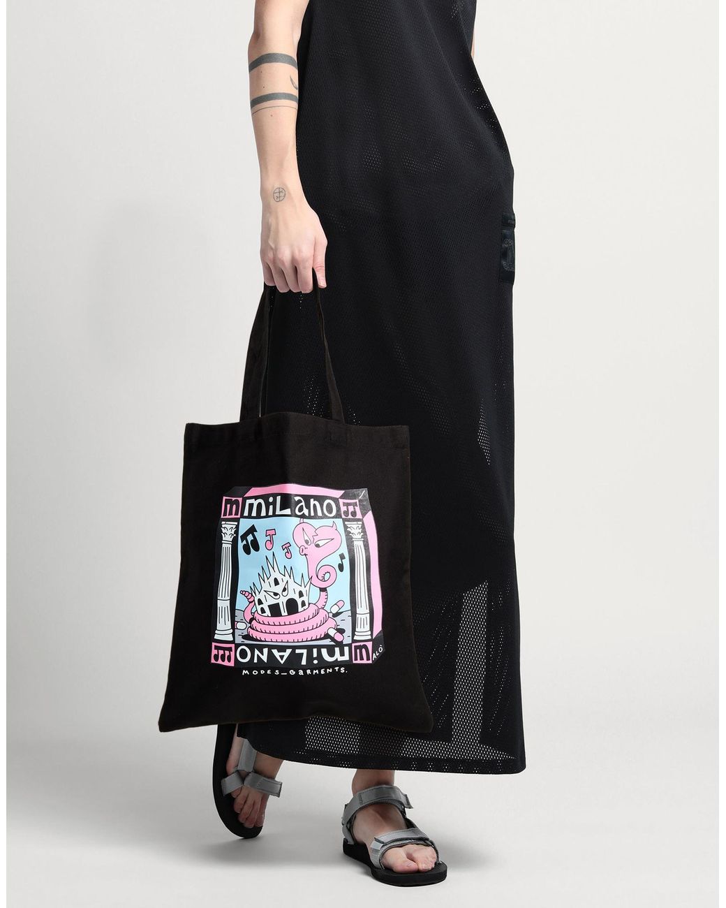 MODES Black Handbag Cotton