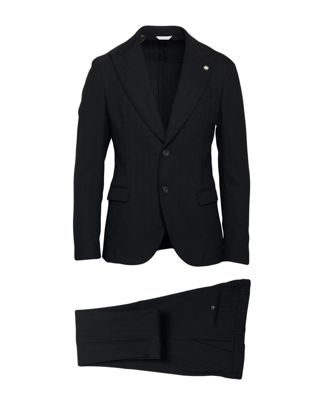 Manuel Ritz Blue Suit Polyester, Virgin Wool, Elastane for men