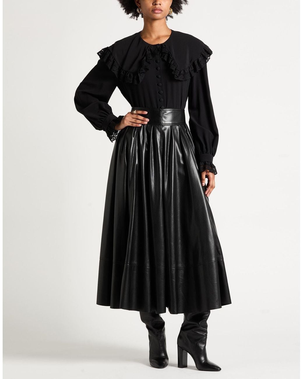 Chloé Black Shirt Silk, Cotton, Polyamide