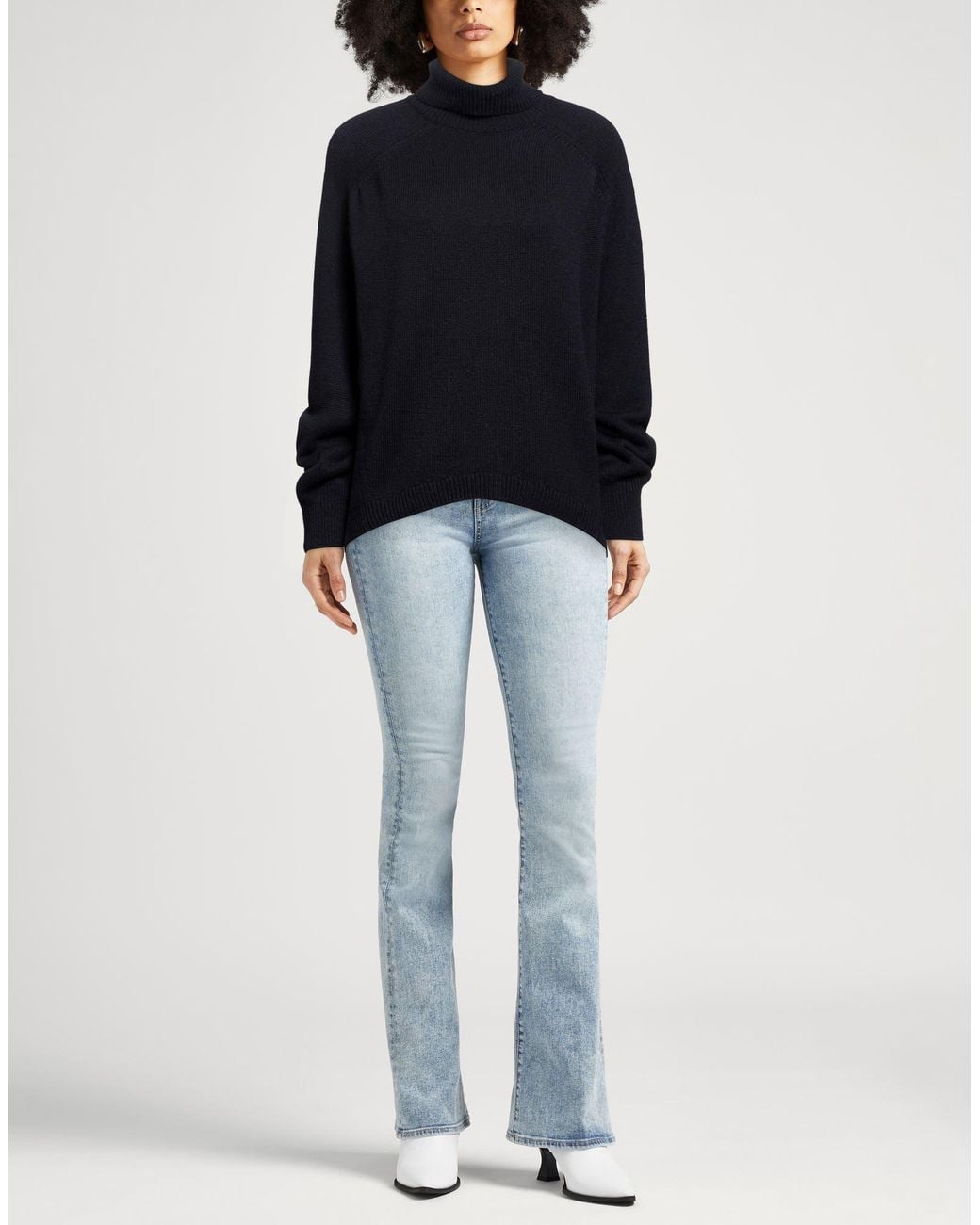Bruno Manetti Blue Turtleneck Cashmere