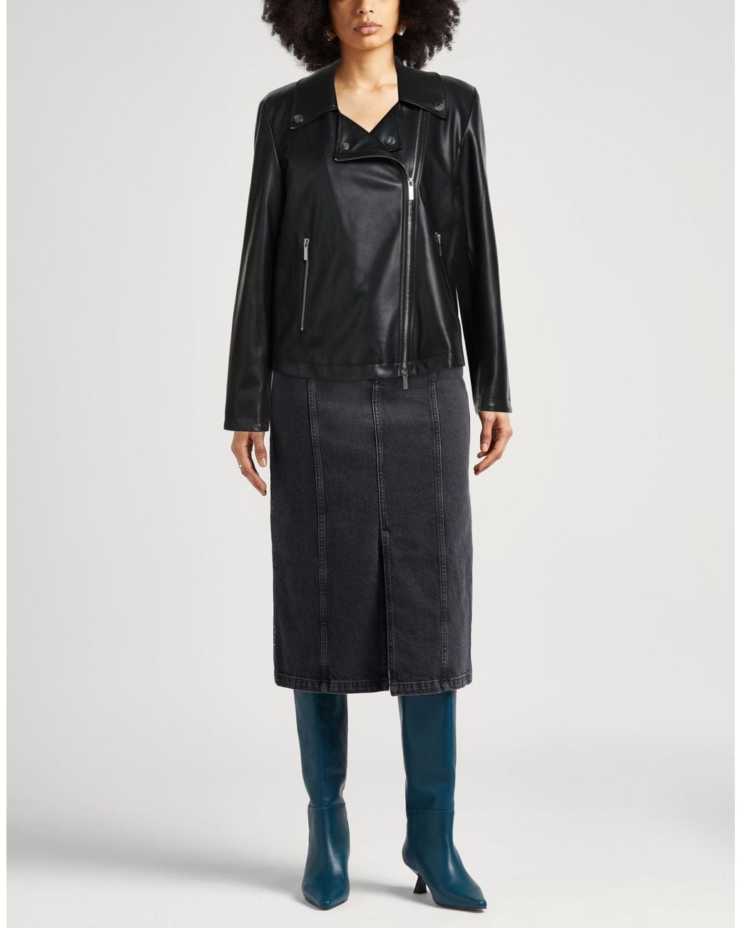 ARMANI EXCHANGE Black Jacket Polyester, Polyurethane