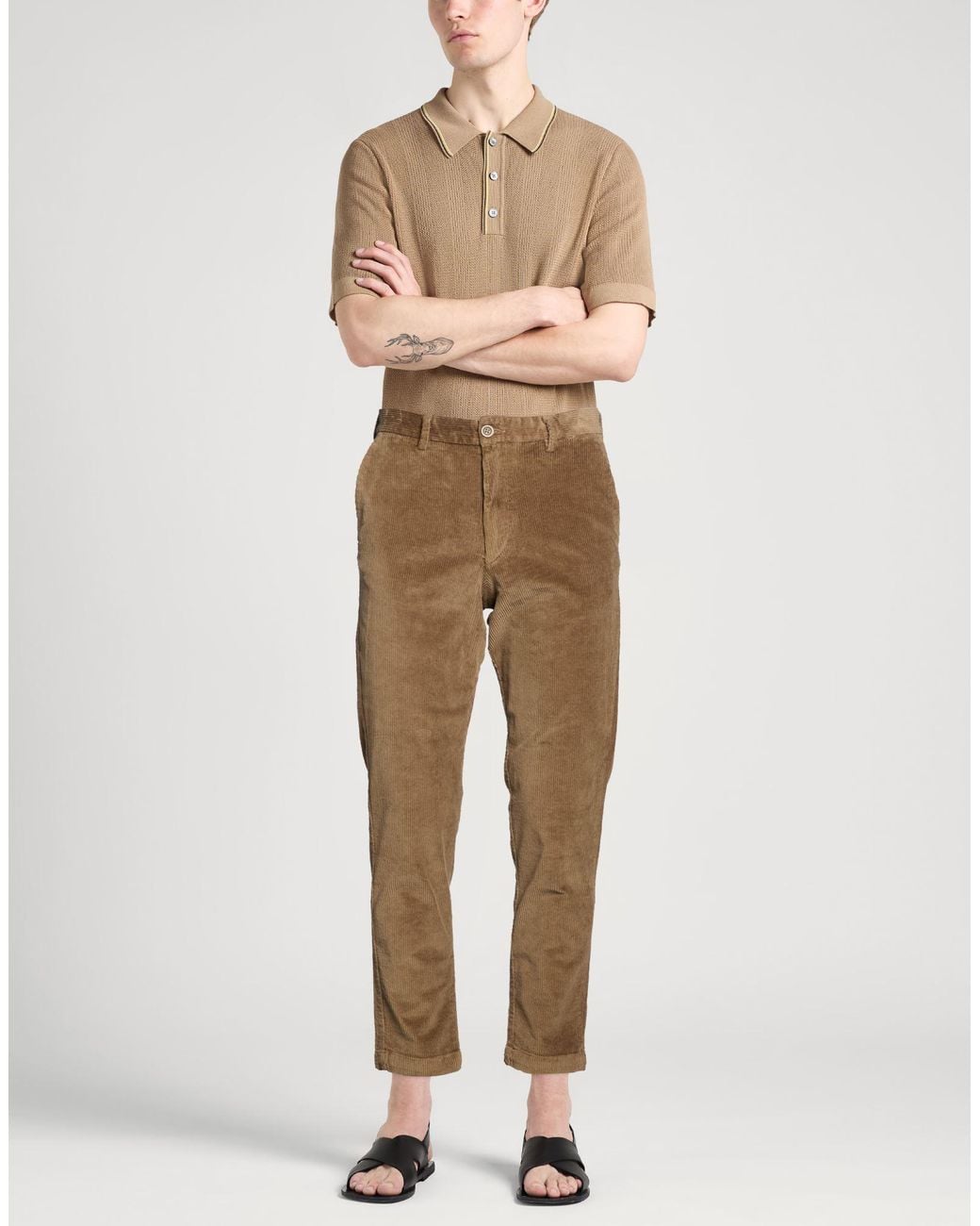 Jack & Jones Natural Pants Studio Khaki Pants Cotton, Recycled Cotton, Elastane for men