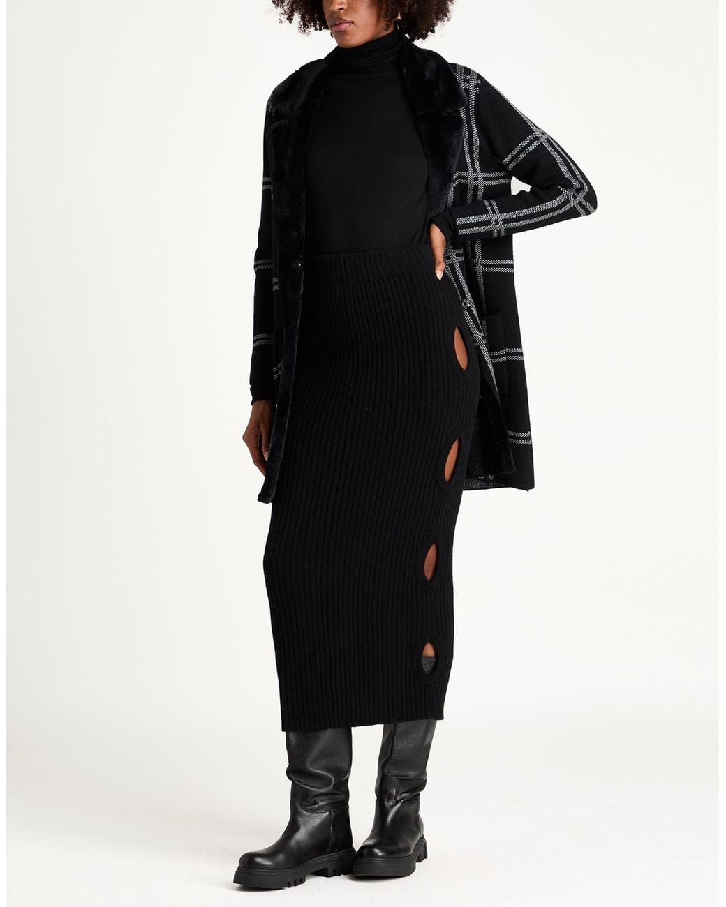 Liviana Conti Black Midi Skirt