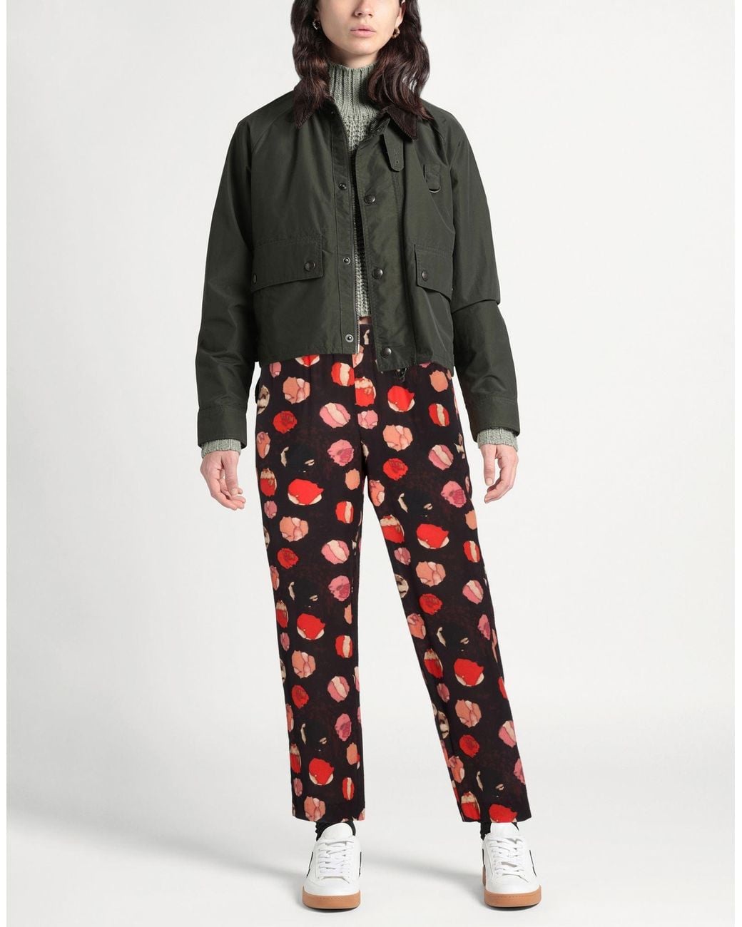 Via Masini 80 Red Dark Pants Silk