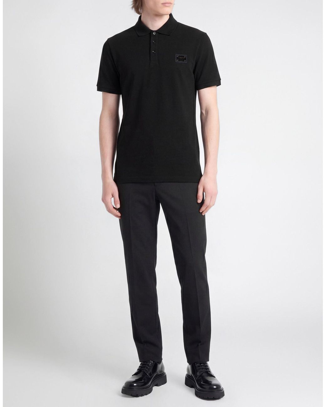 Moschino Black Polo Shirt Cotton, Elastane for men