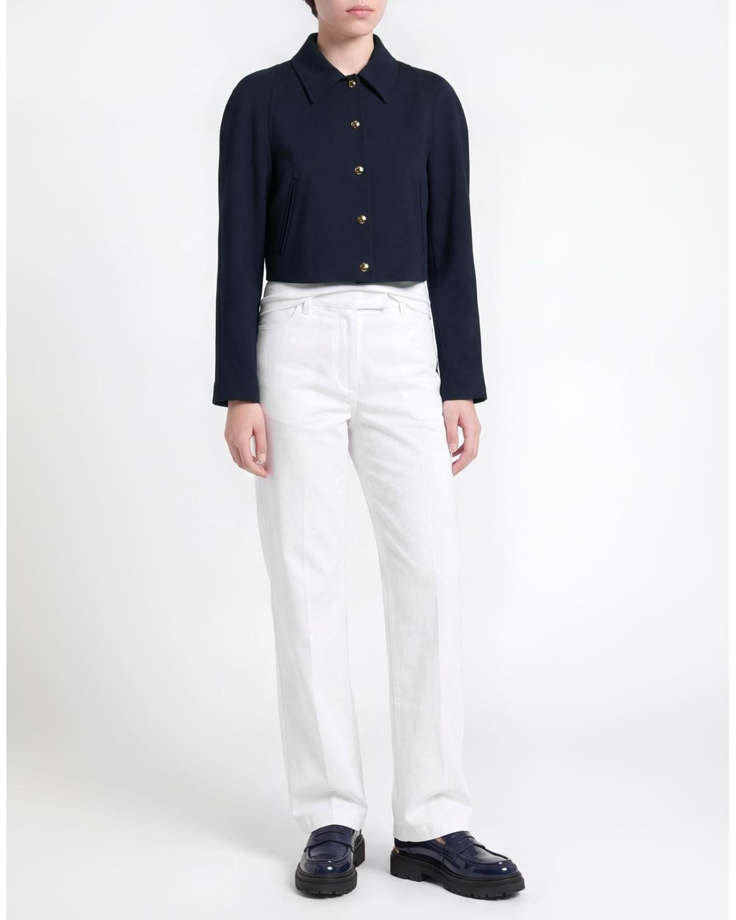 Pinko Blue Jacket Viscose, Nylon, Elastane