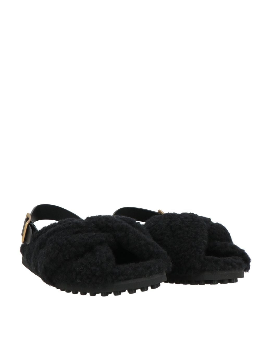 Tod's Black Sandals Shearling