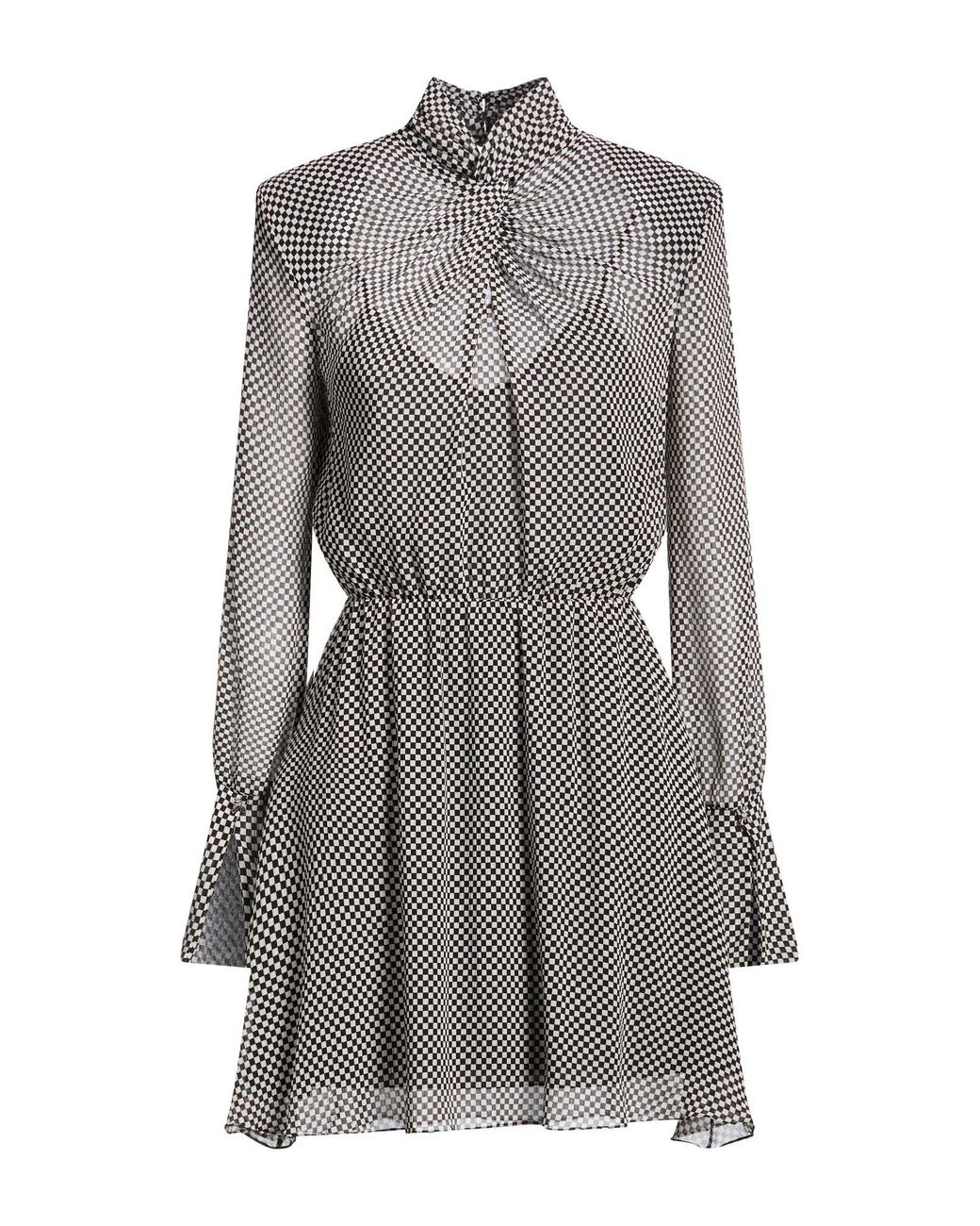 Patrizia Pepe Gray Mini Dress Polyester