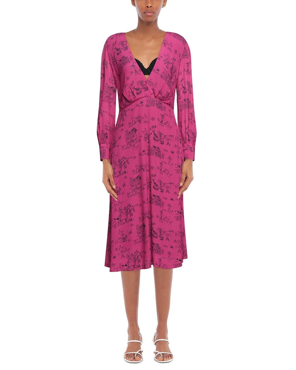 Ottod'Ame Pink Midi Dress