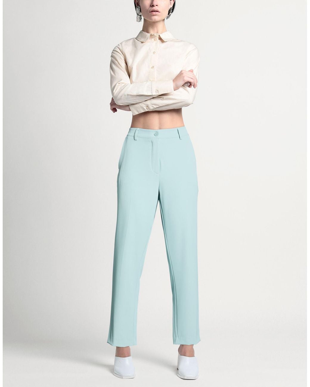 Please Blue Pants Polyester, Elastane