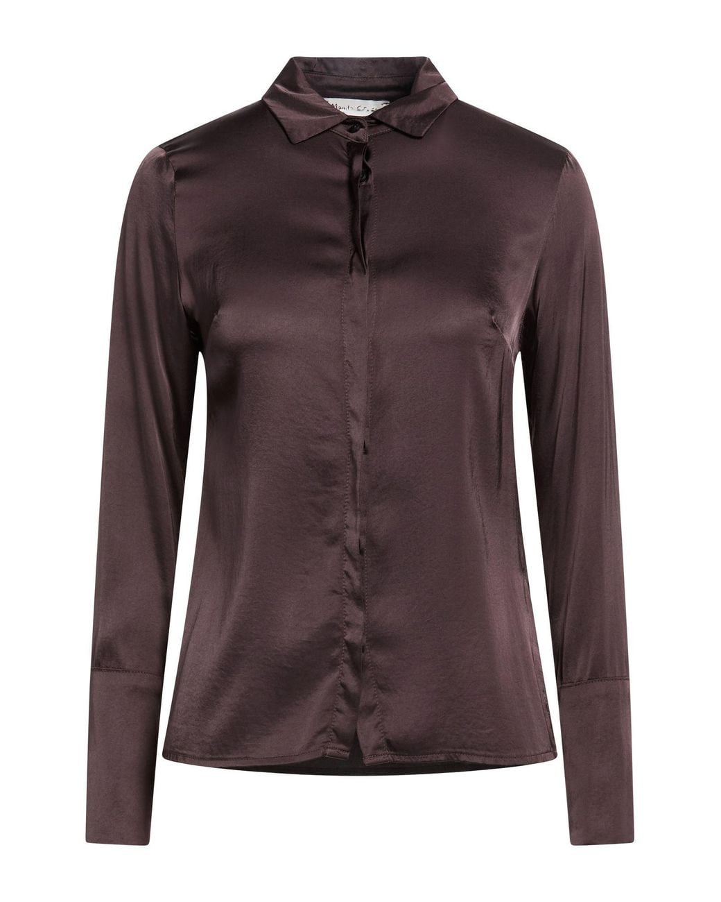 Manila Grace Brown Shirt Viscose, Elastane