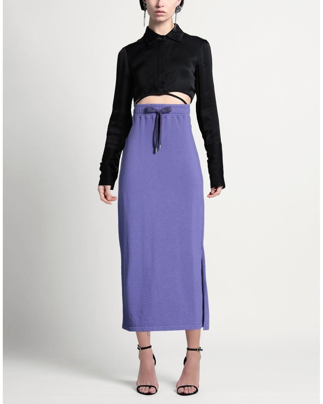 NOUMENO CONCEPT Purple Midi Skirts