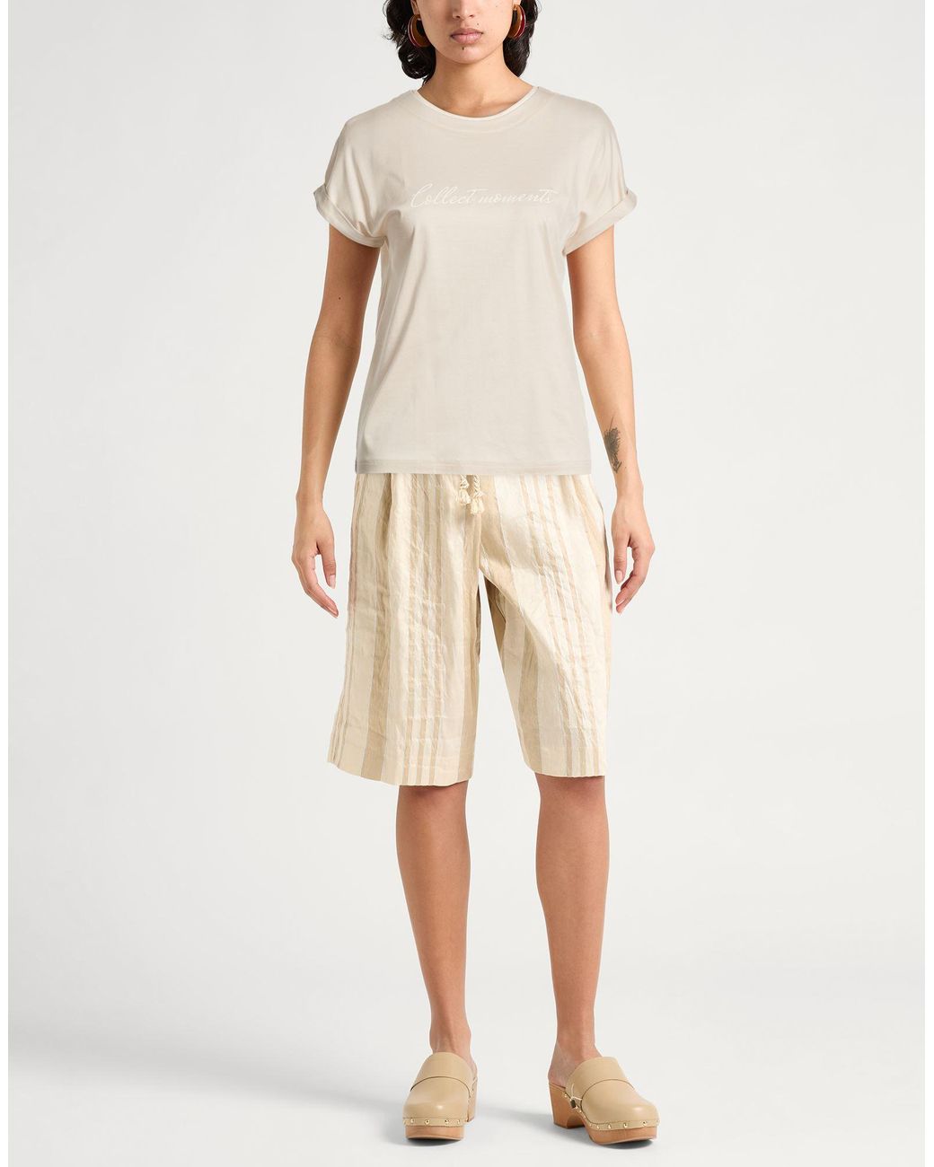Eleventy White T-Shirt Lyocell, Cotton