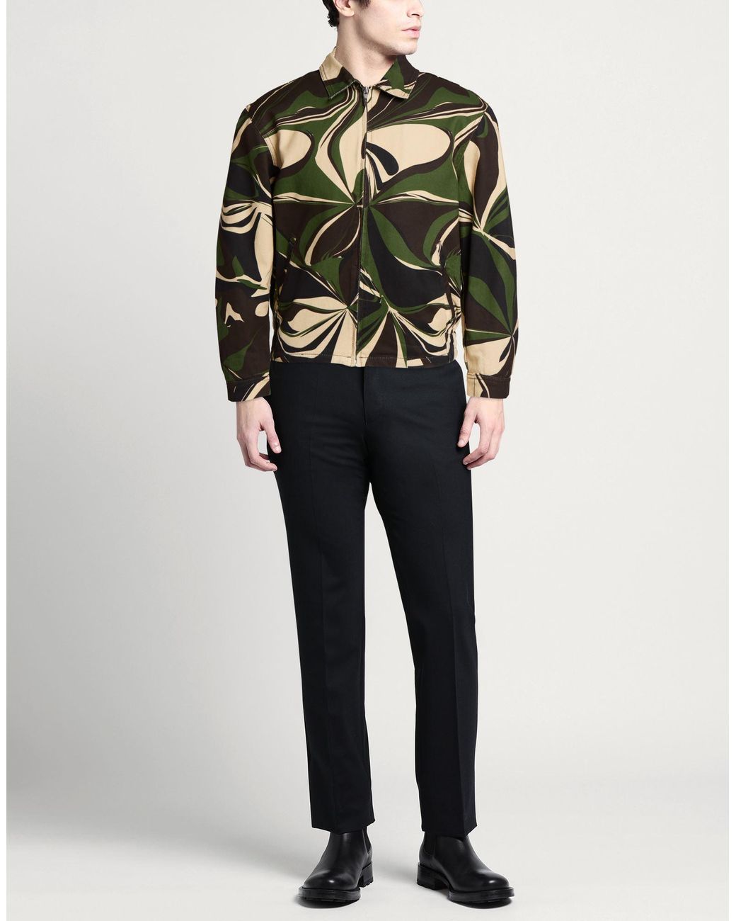 Arte' Green Military Jacket Cotton for men