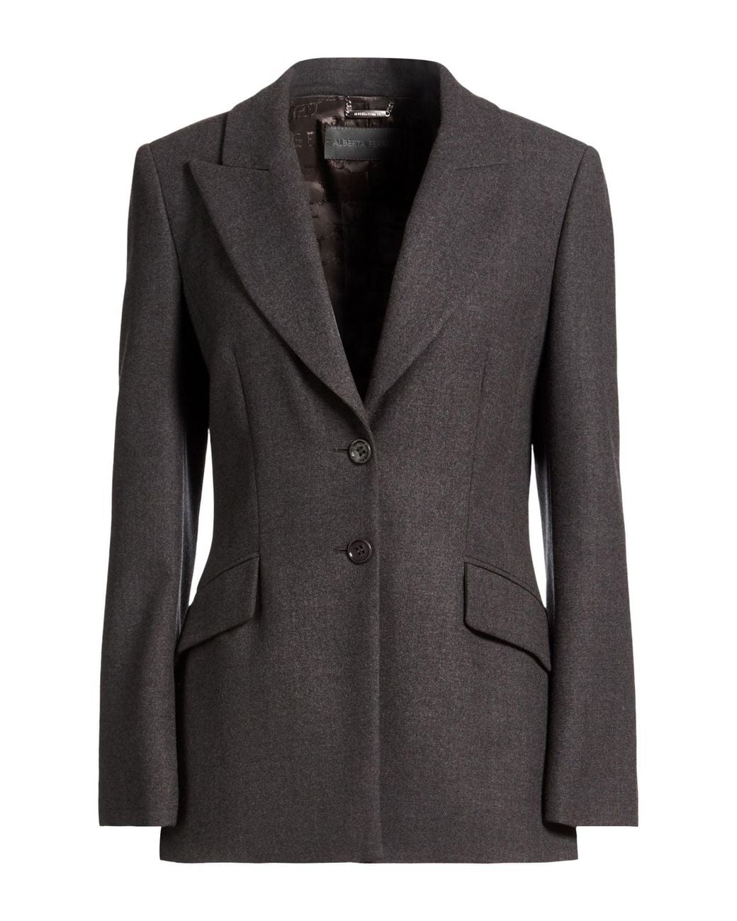 Alberta Ferretti Black Blazer Virgin Wool, Elastane