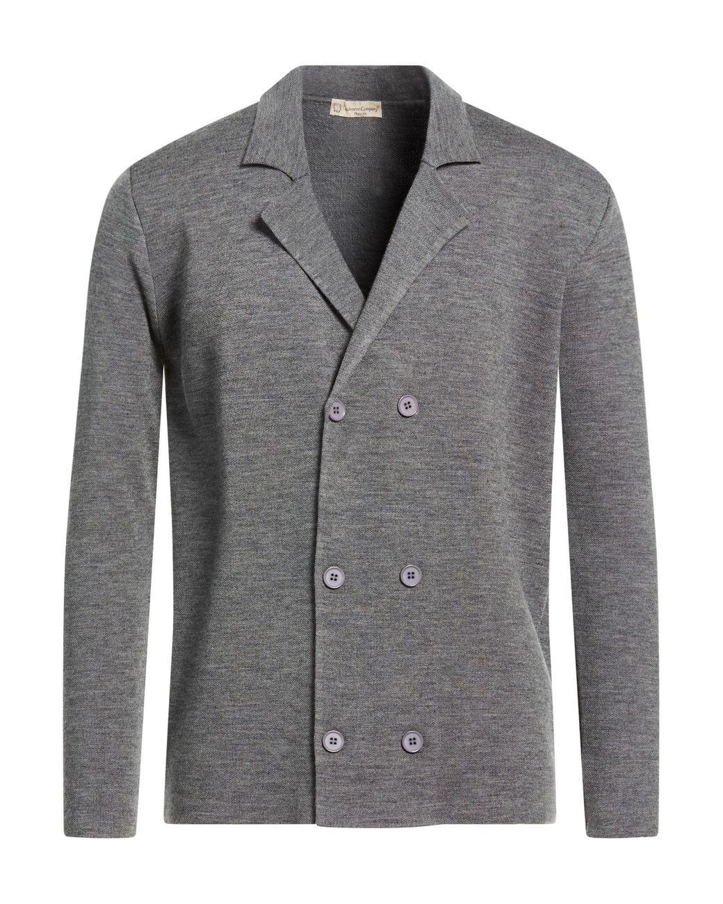 Cashmere Company Gray Blazer Merino Wool, Elastane for men