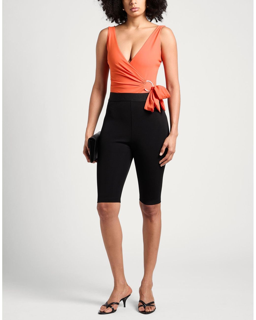 La Petite Robe Di Chiara Boni Orange Bodysuit Polyamide, Elastane