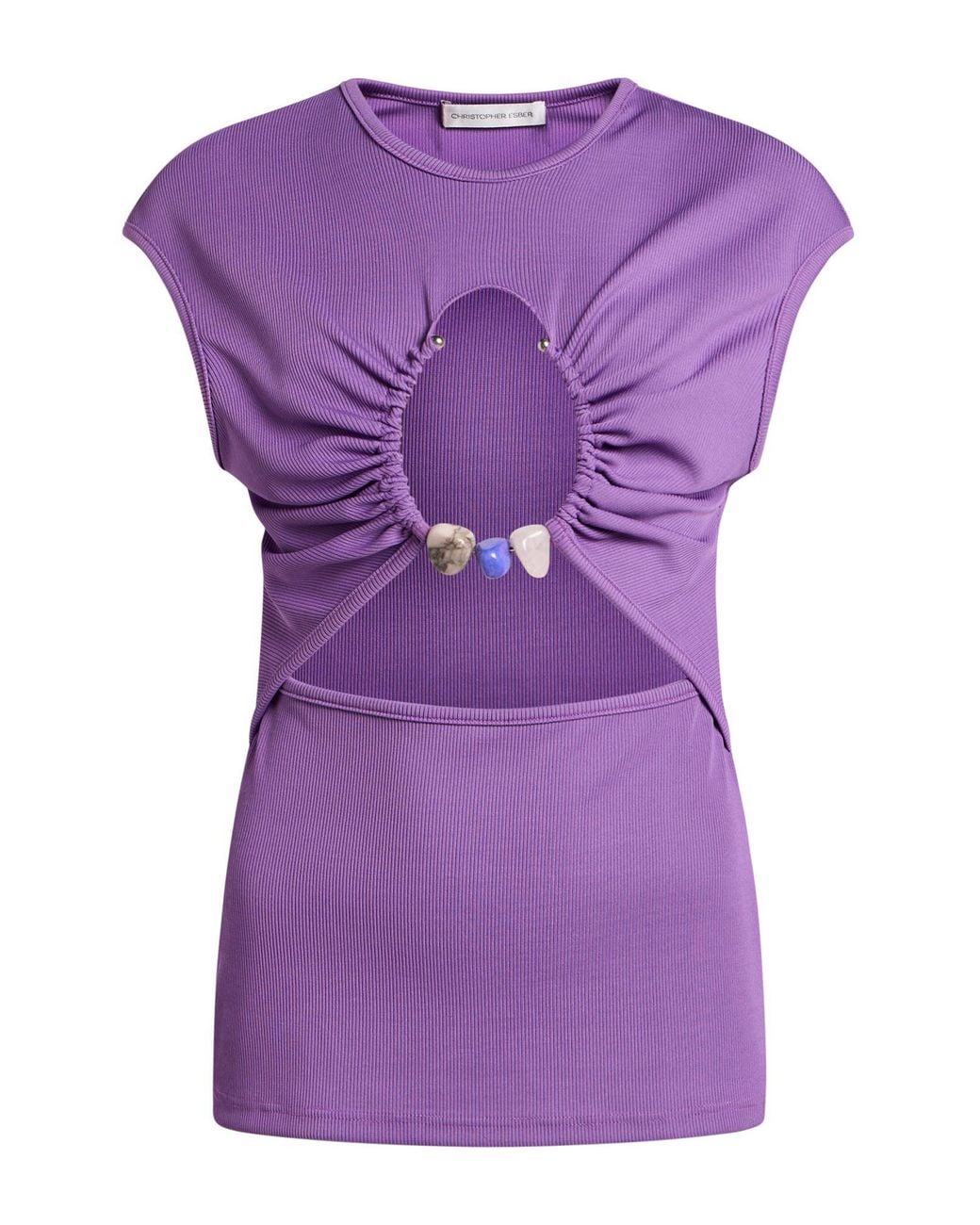 Christopher Esber Purple Top Polyester, Elastane