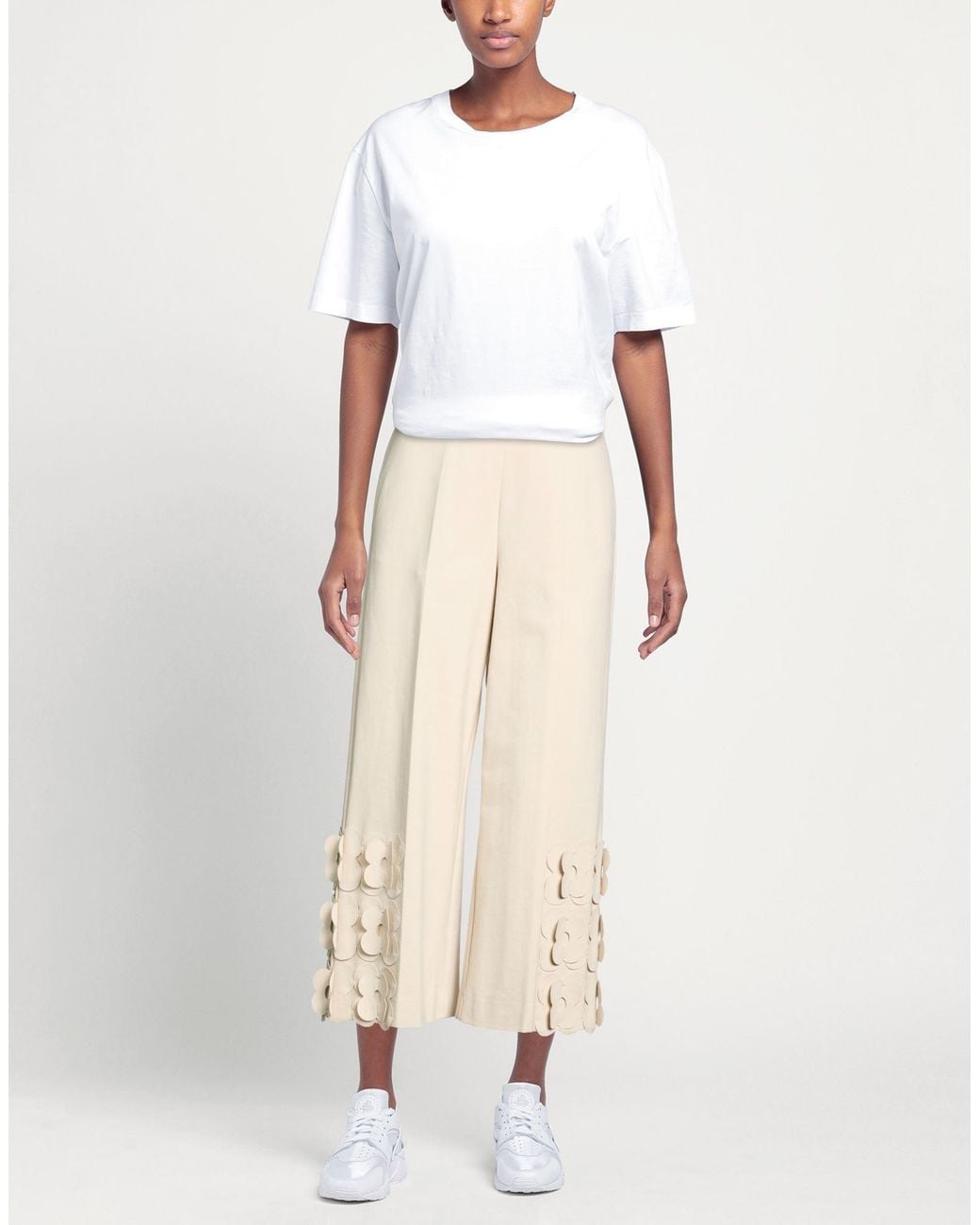 MEIMEIJ Natural Pants Viscose, Polyamide, Elastane, Acetate
