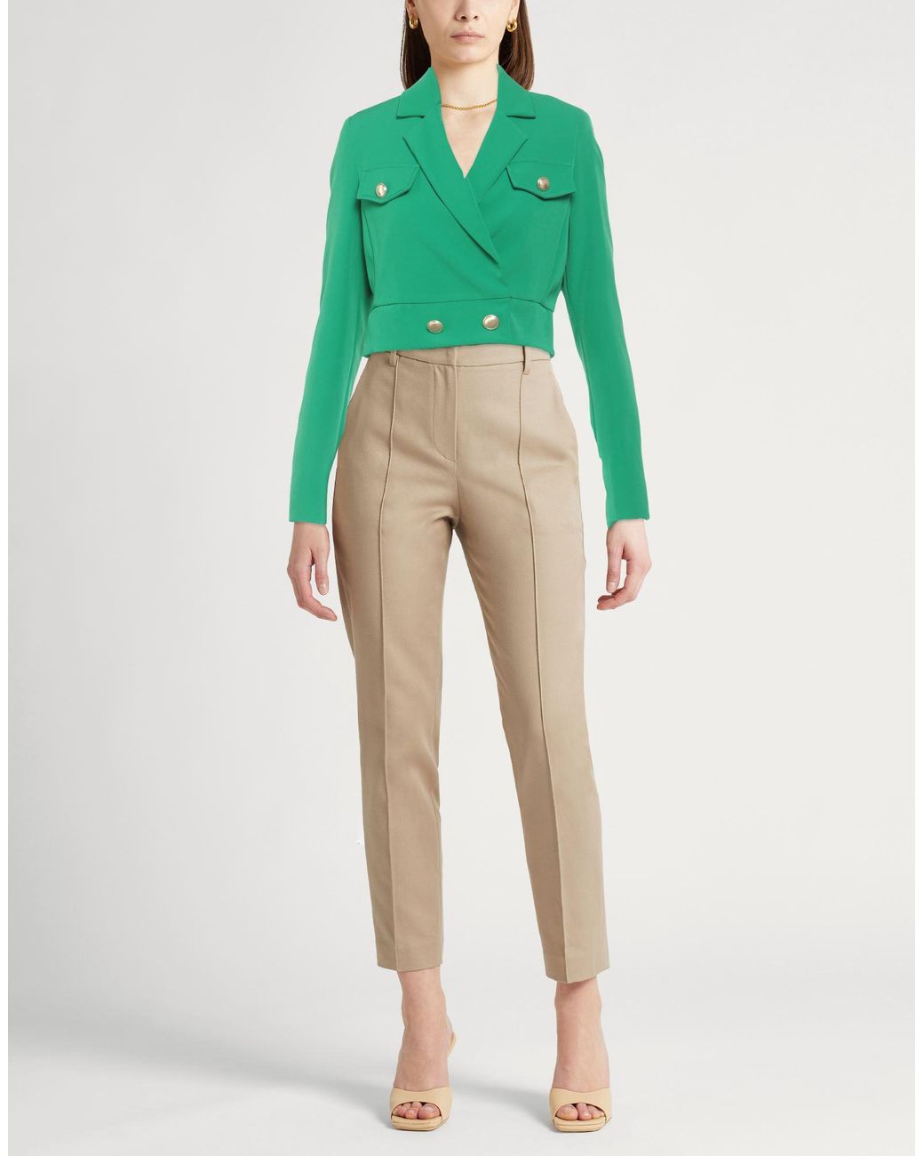 Liu Jo Green Blazer Polyester, Elastane