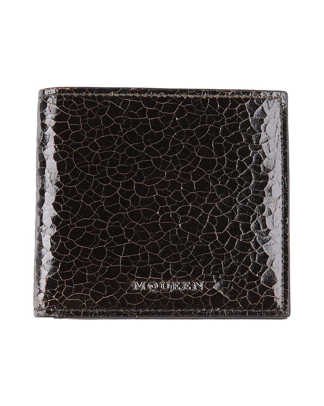 McQueen Black Wallet Leather for men