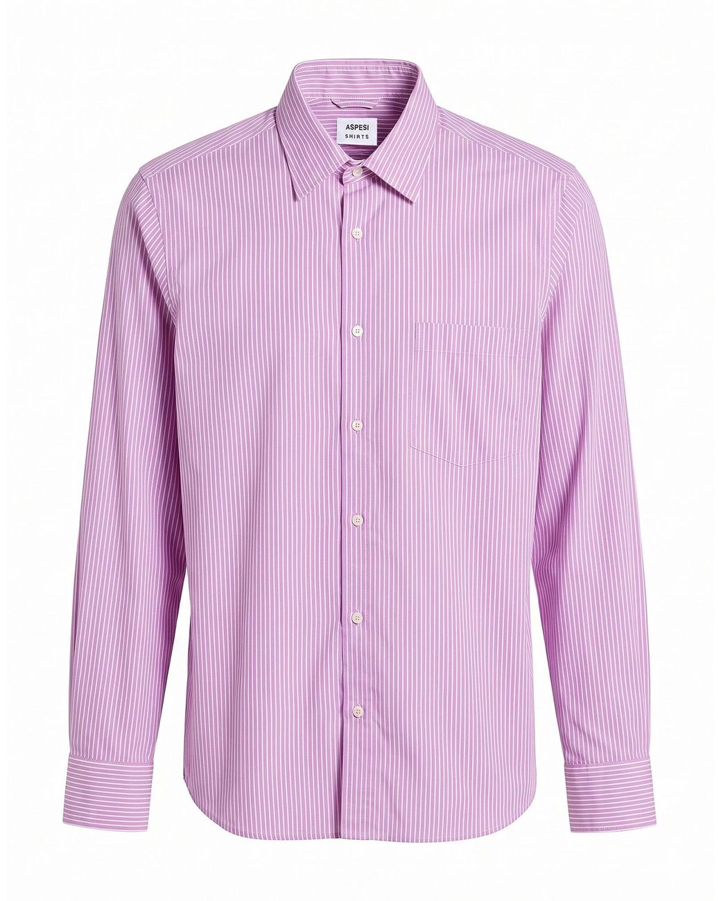 Aspesi Purple Mauve Shirt Linen, Cotton for men