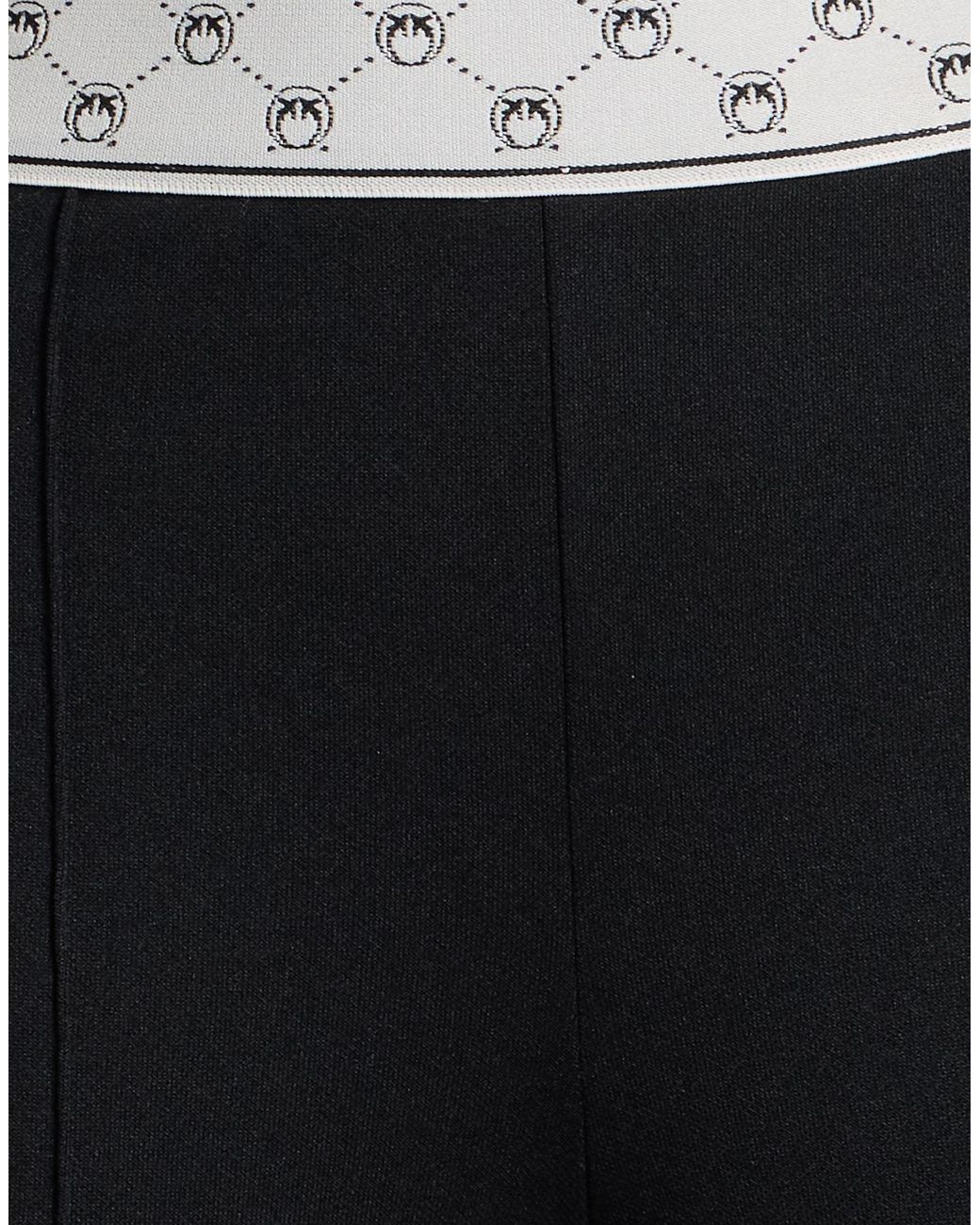 Pinko Black Pants Polyester, Cotton, Rubber