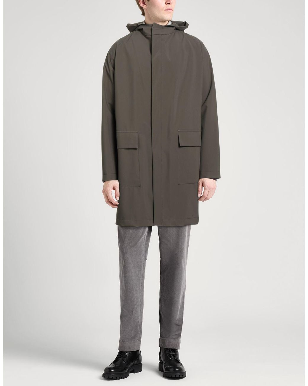 Tagliatore Gray Overcoats & Trench Coats for men