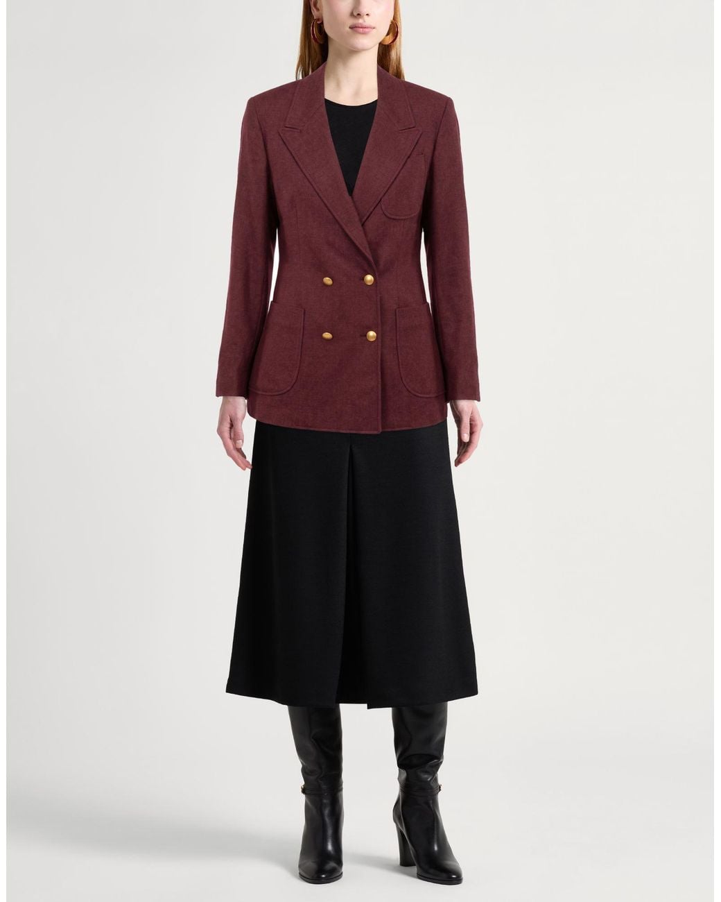 The Gigi Purple Brick Blazer Virgin Wool, Polyester