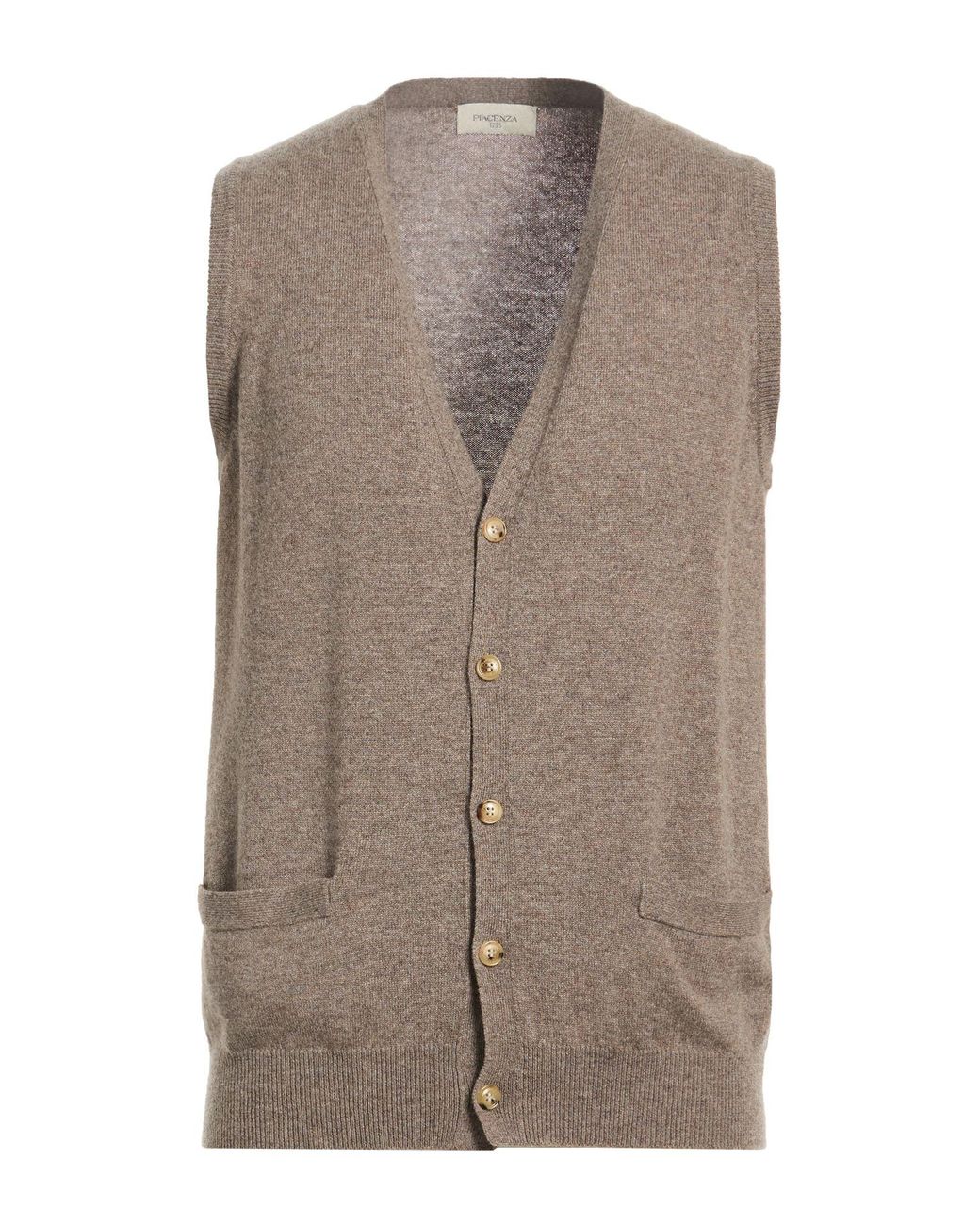 Piacenza Cashmere Brown Taupe Cardigan Cashmere for men