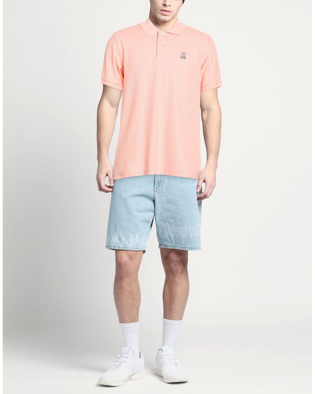 Psycho Bunny Pink Polo Shirt Pima Cotton for men