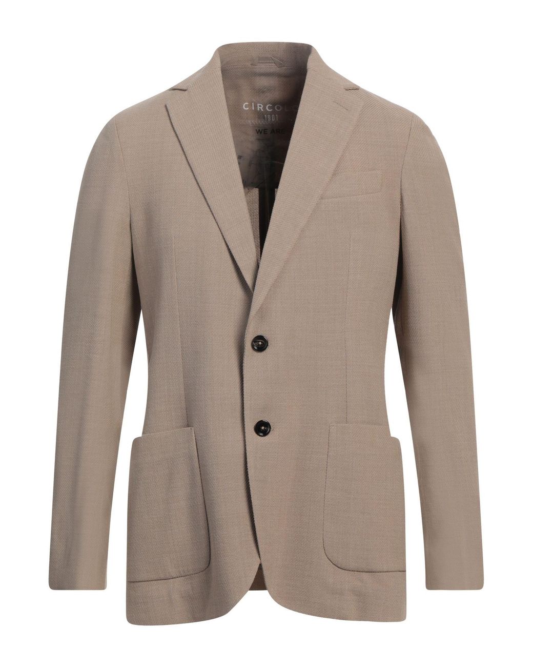 Circolo 1901 Brown Blazer Virgin Wool, Elastane for men