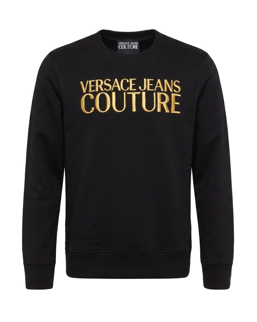 Versace Jeans Couture Black Sweatshirt Cotton, Elastane