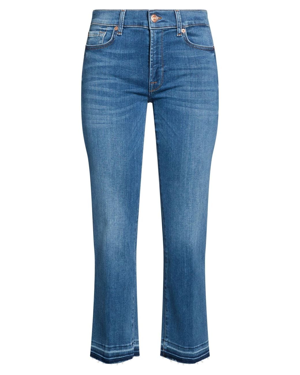 7 For All Mankind Blue Jeans Cotton, Polyester, Elastane