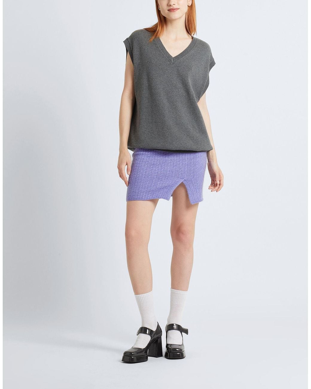 8 by YOOX Blue Mini Skirt