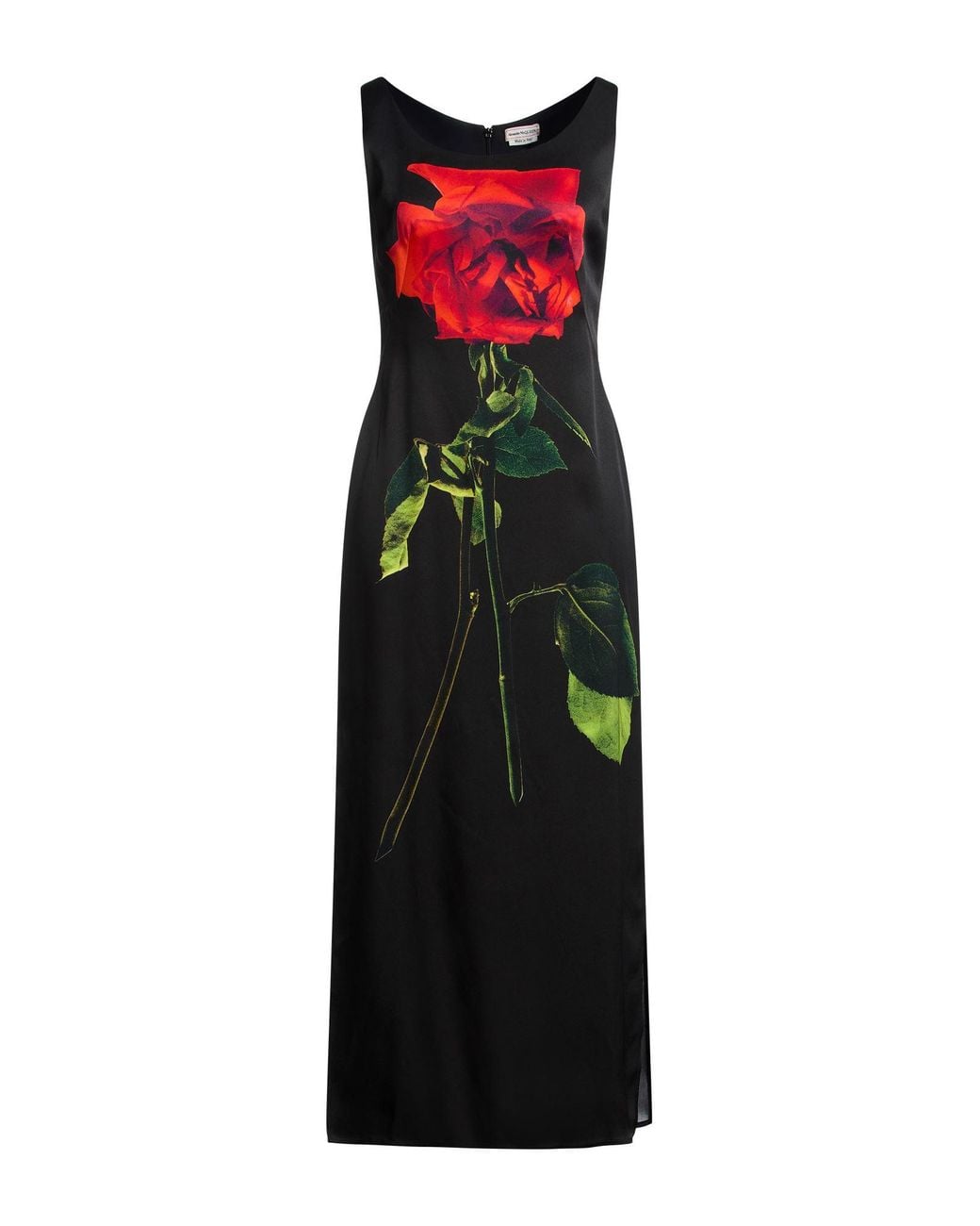 McQueen Black Maxi Dress Silk