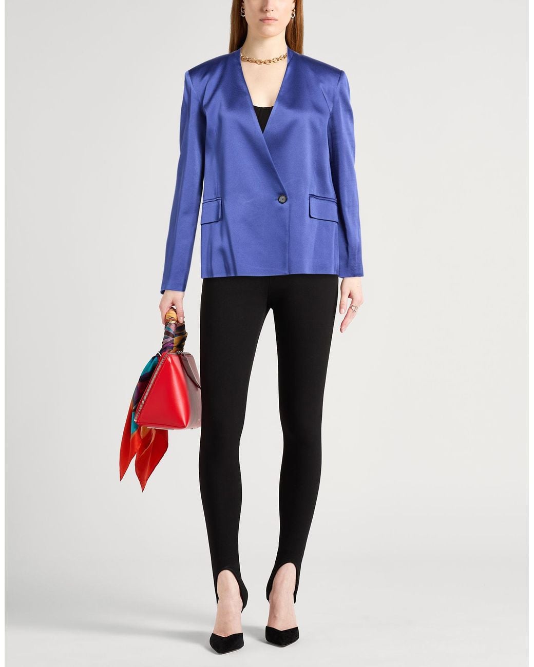 Liviana Conti Blue Blazer Acetate, Viscose