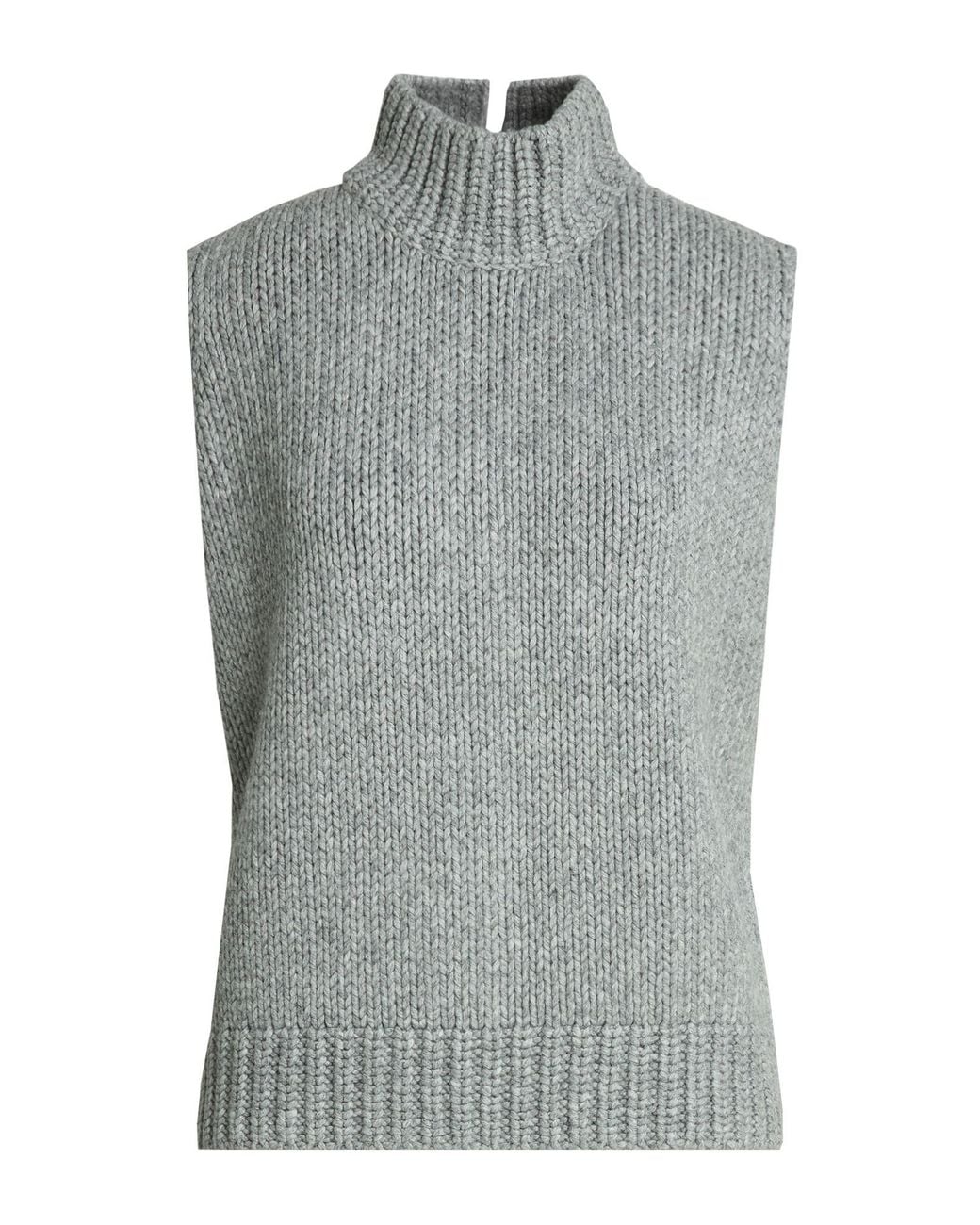 Fabiana Filippi Gray Turtleneck Virgin Wool, Silk, Cashmere