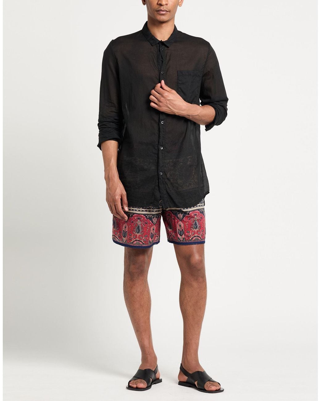 Camicia di Masnada in Black da Uomo