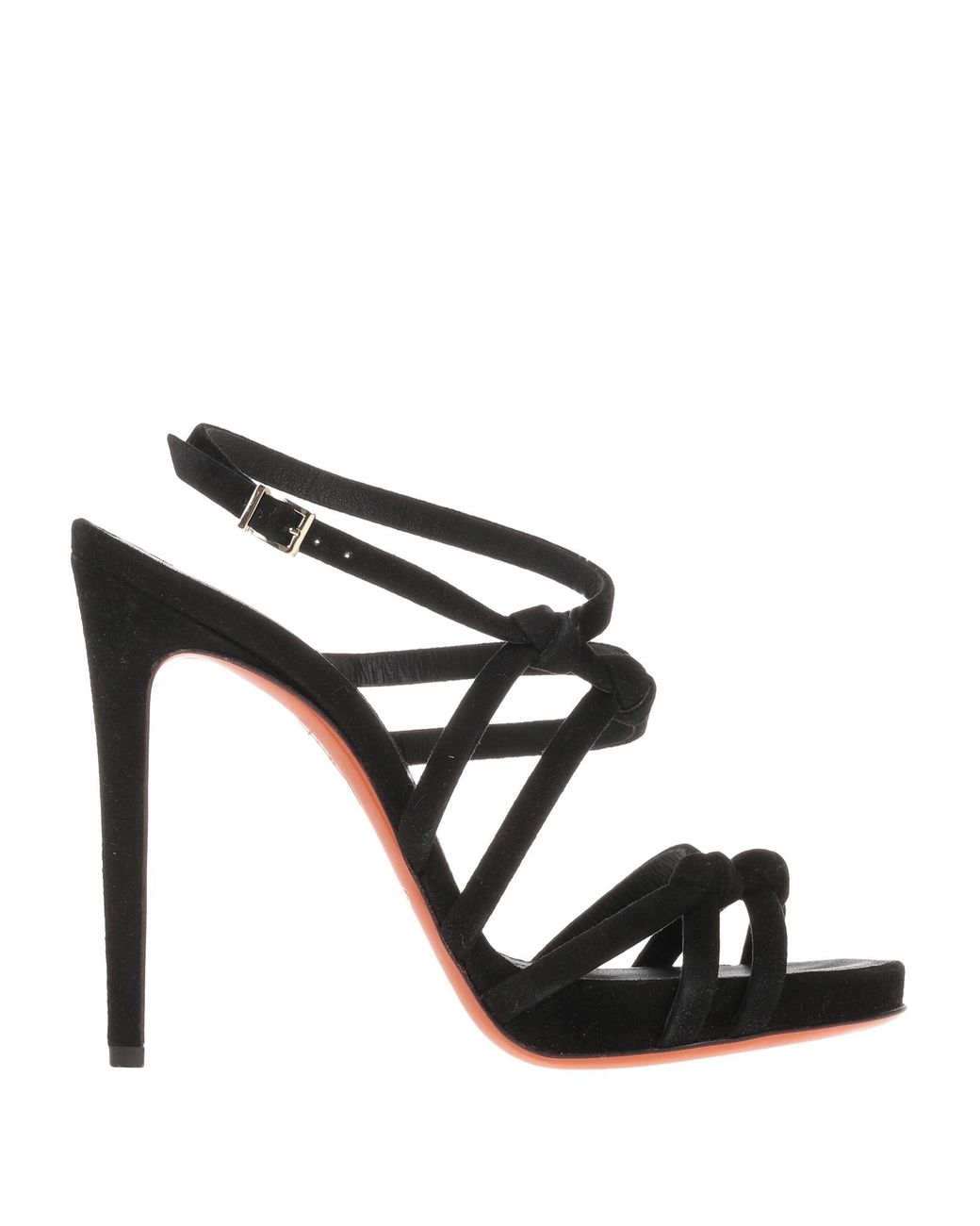 Santoni Black Sandale