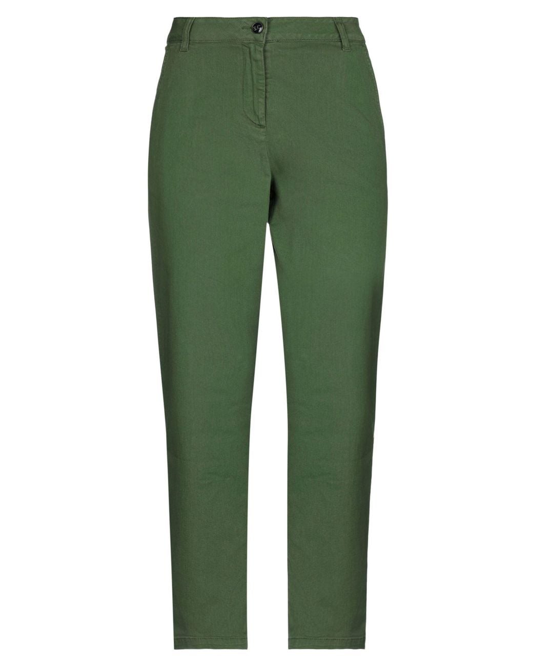Semicouture Green Jeans Cotton, Elastane