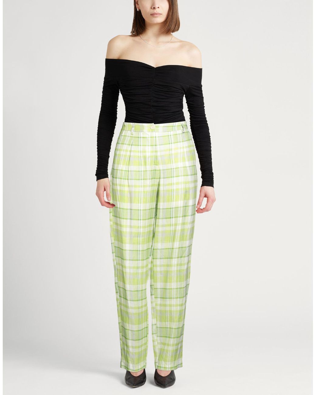 Liu Jo Green Pants Linen
