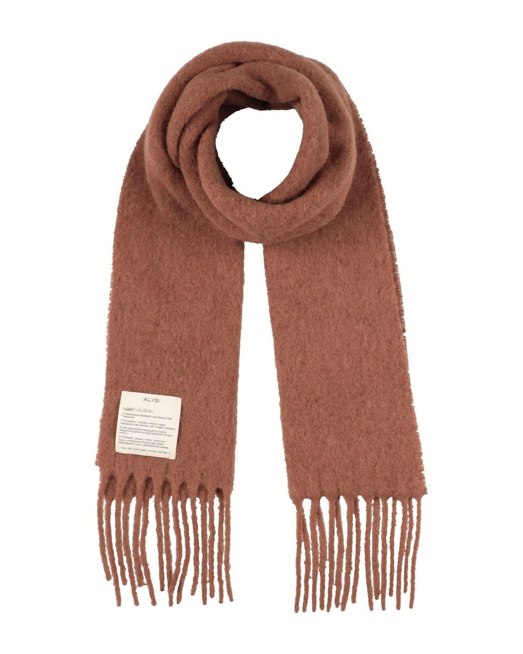 Alysi Red Scarf Alpaca Wool, Wool, Polyamide