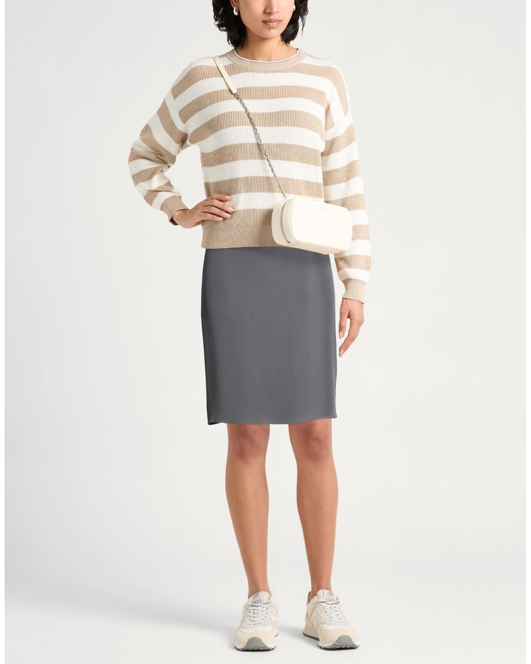 Armani Collezioni Gray Midi Skirt