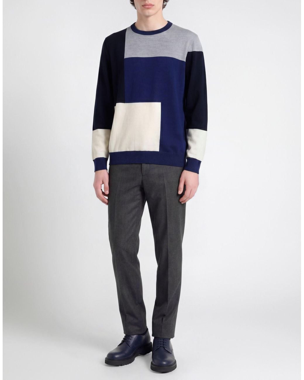 M.Q.J. Blue Sweater Wool, Acrylic for men