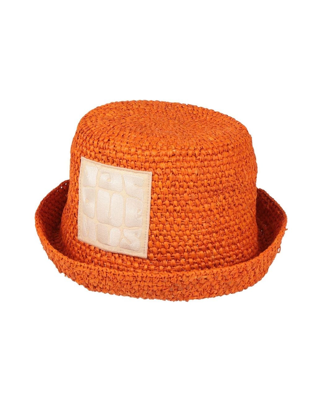 Jacquemus Orange Le Bob Ficiu Raffia Hat