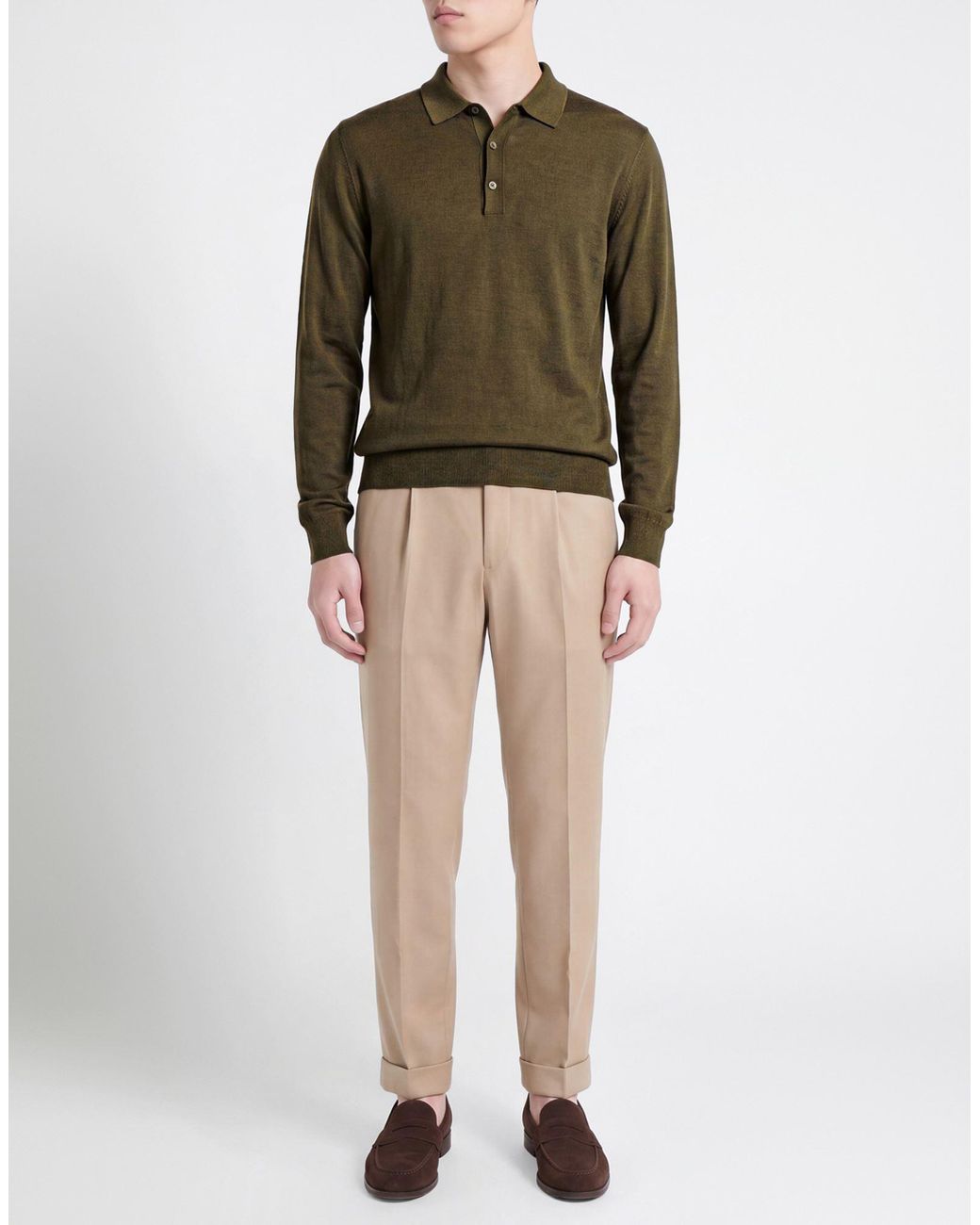 K-Way Green Military Sweater Virgin Wool, Acrylic for men