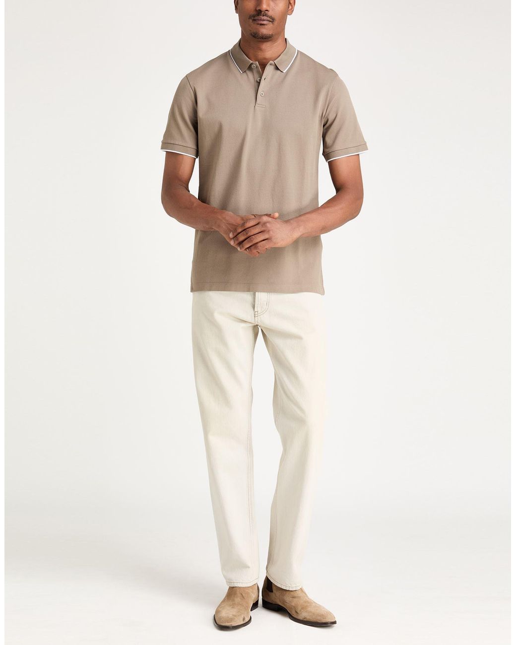 Giorgio Armani Brown Light Polo Shirt Cotton for men