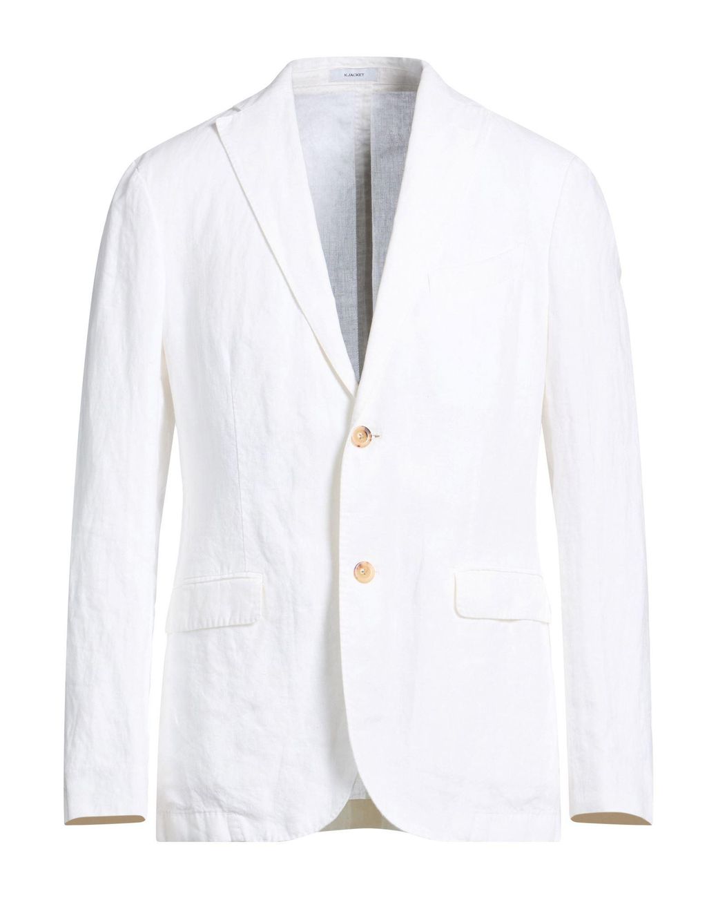 Boglioli White Blazer Linen for men
