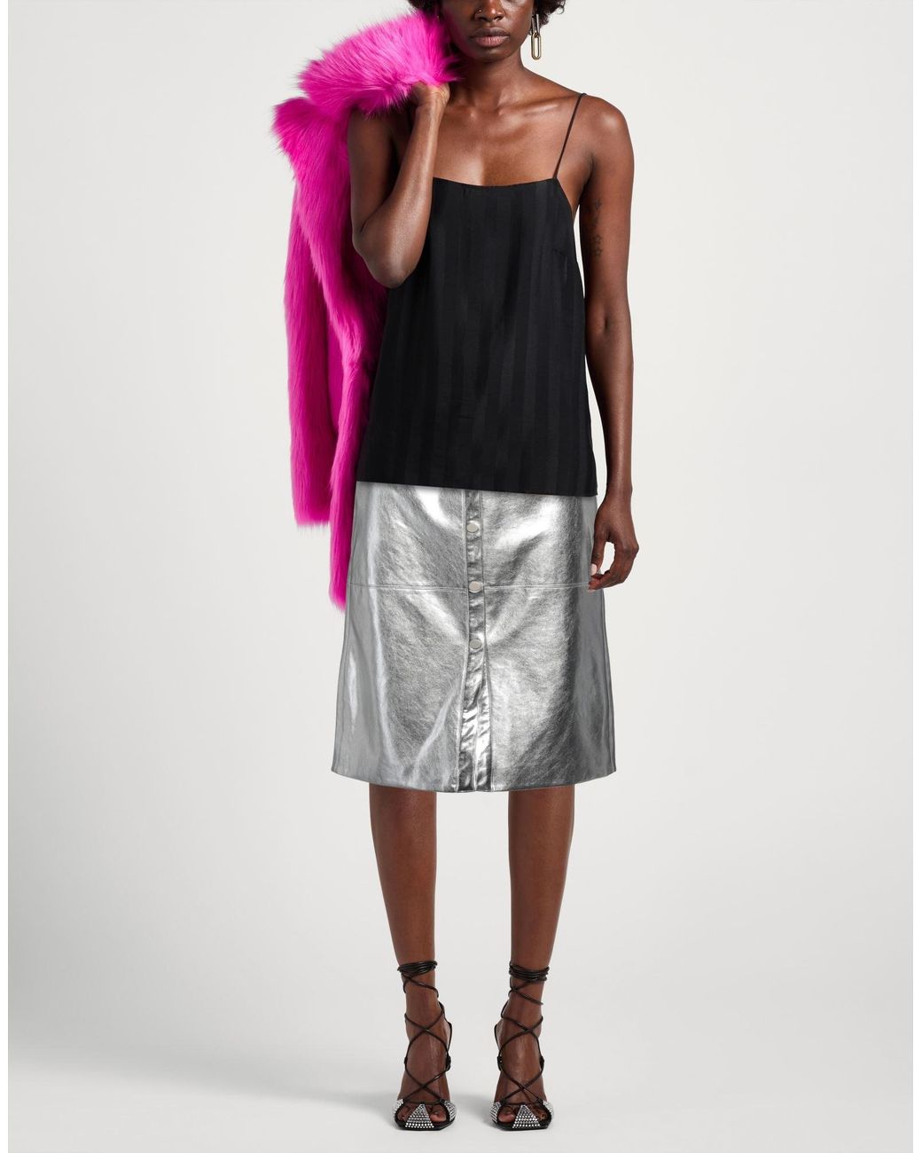 ARMANI EXCHANGE Gray Midi Skirt
